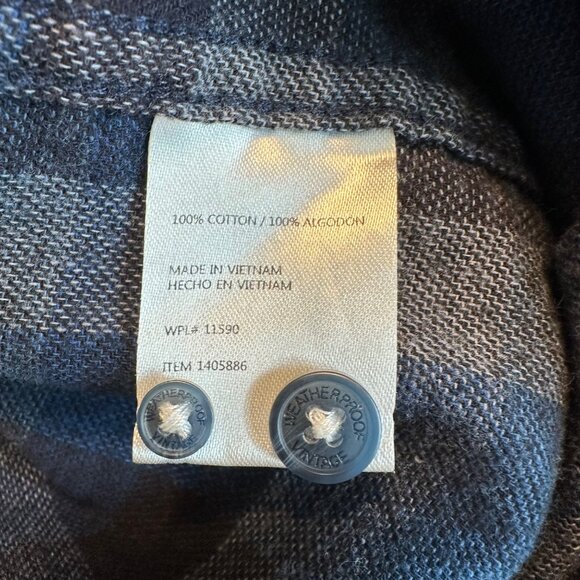 Weatherproof Vintage Mens Blue Plaid 100% Cotton Button-Down Flannel Shirt L - Picture 11 of 13